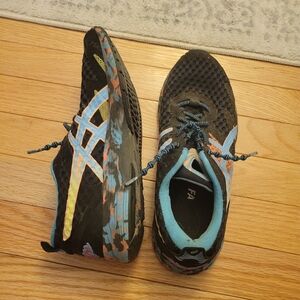 Black and Multicolor Athletic Shoes